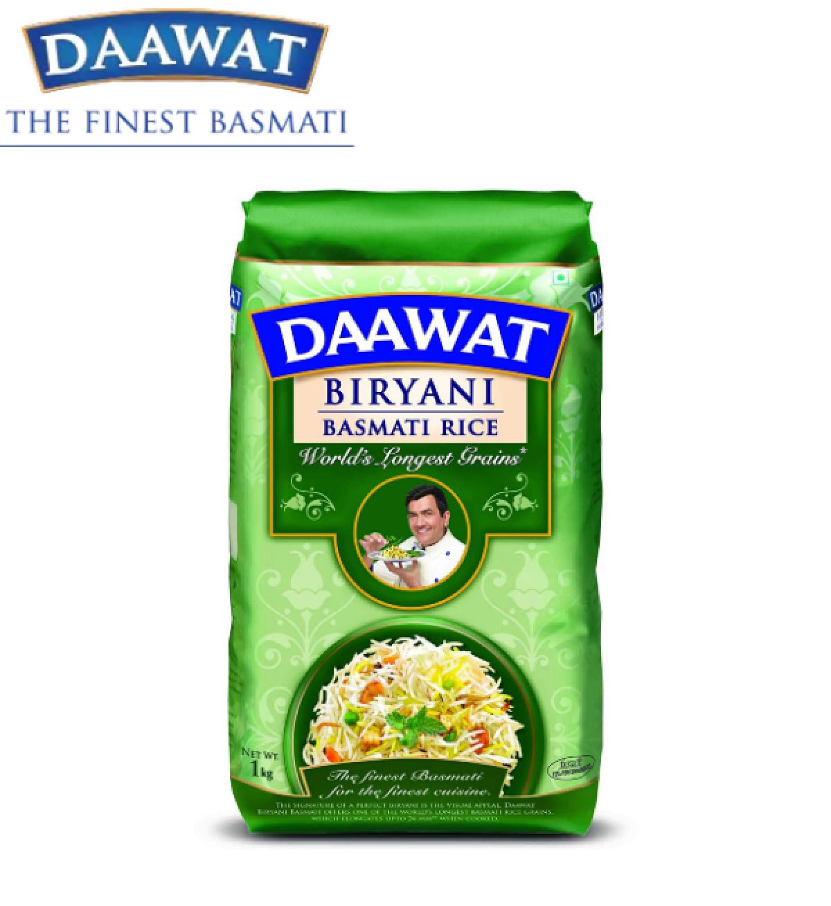 Daawat Biryani World's Longest Basmati Rice, 1 Kg