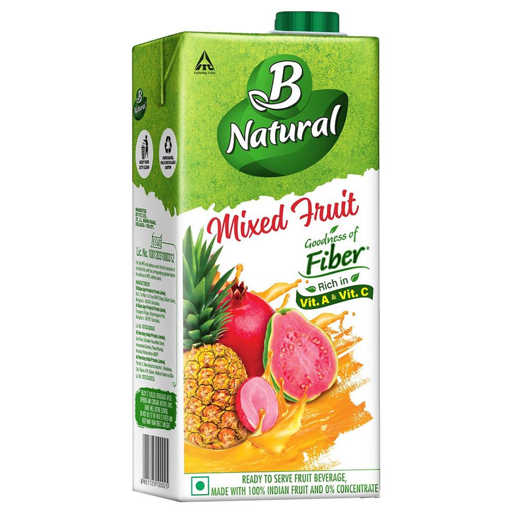 B Natural Mixed Fruit Juice, 1 Litre