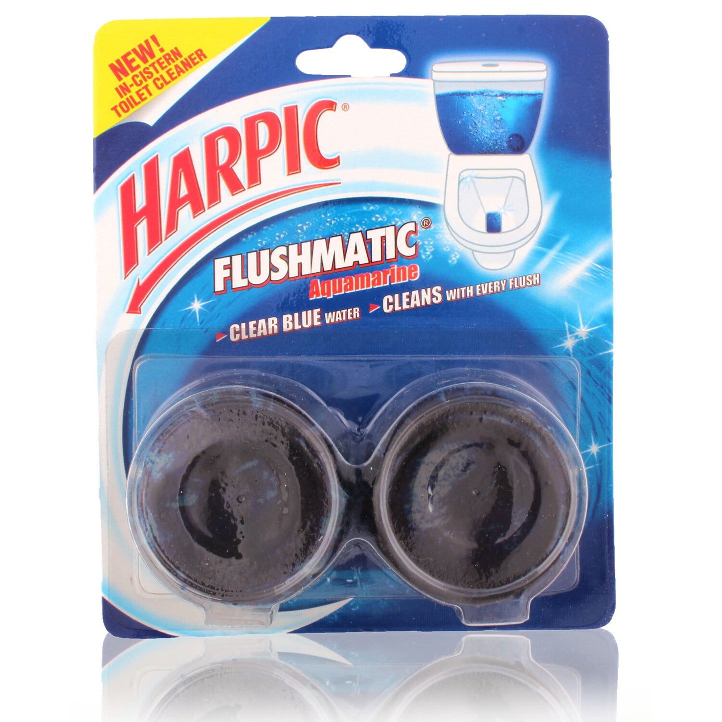 Harpic Flusmatic In-Citern Toilet Cleaner, Aquamarine (2 Nos x 50g)