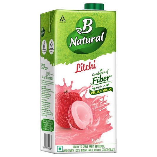 B Natural Litchi Juice, 1 Litre