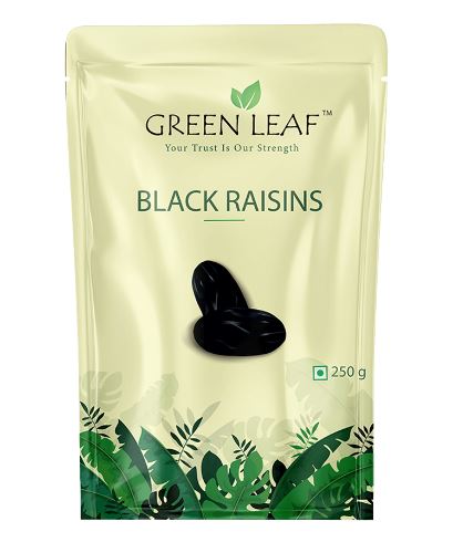 Green Leaf Premium Black Raisins without Seeds, 250g