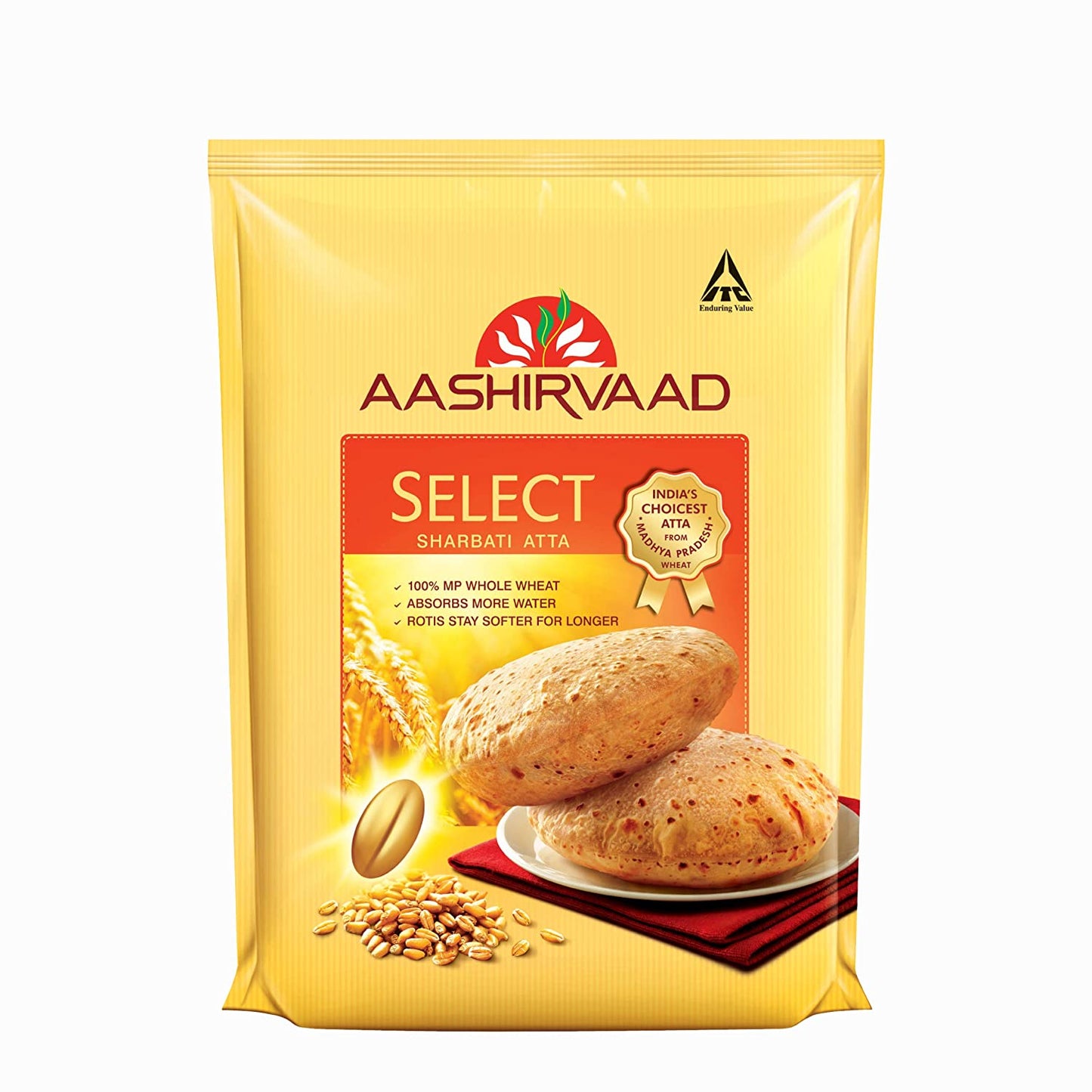 Aashirvaad Select Whole Wheat Sharbati Atta, 5 Kg