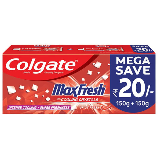 Colgate Max Fresh Spicy Fresh Tooth Paste (150g + 150g)