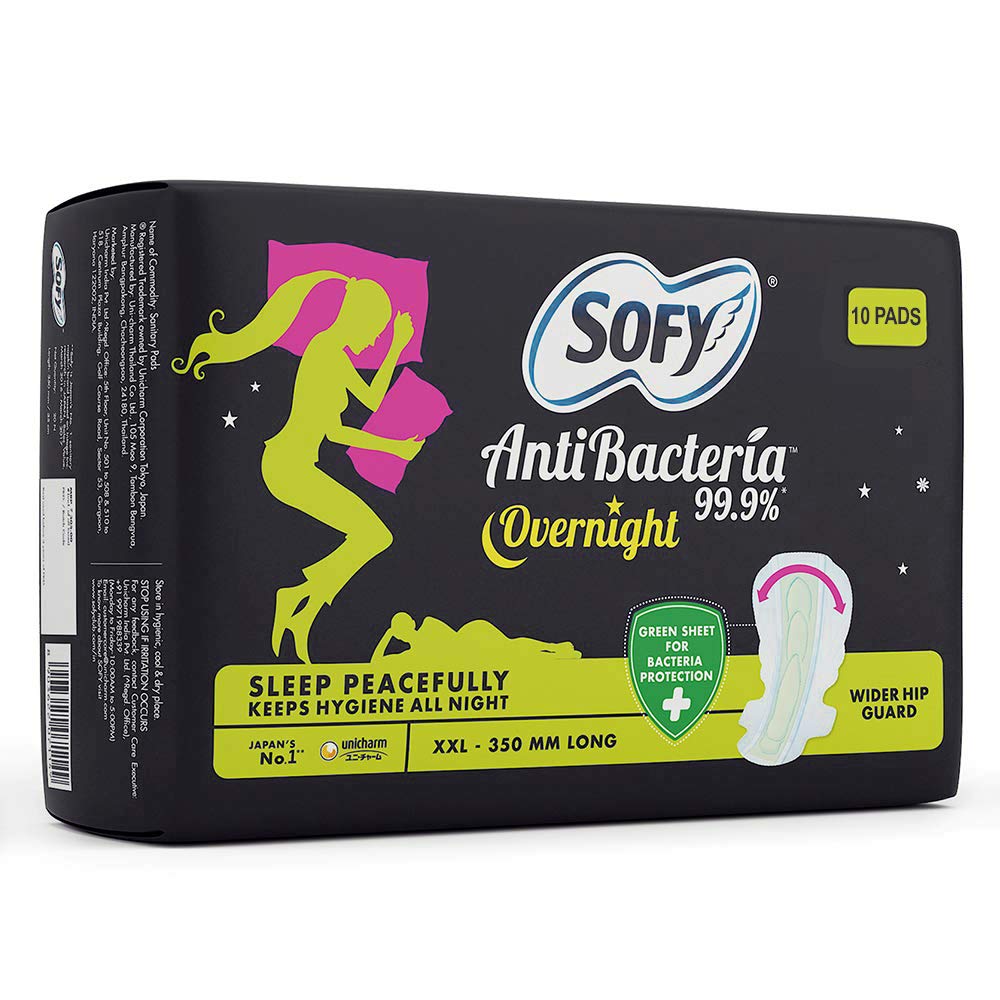 Sofy Anti - Bacteria Overnight XXL Pads (Pack of 10)