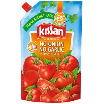 Kissan No Onion No Garlic Tomato Sauce, 450g