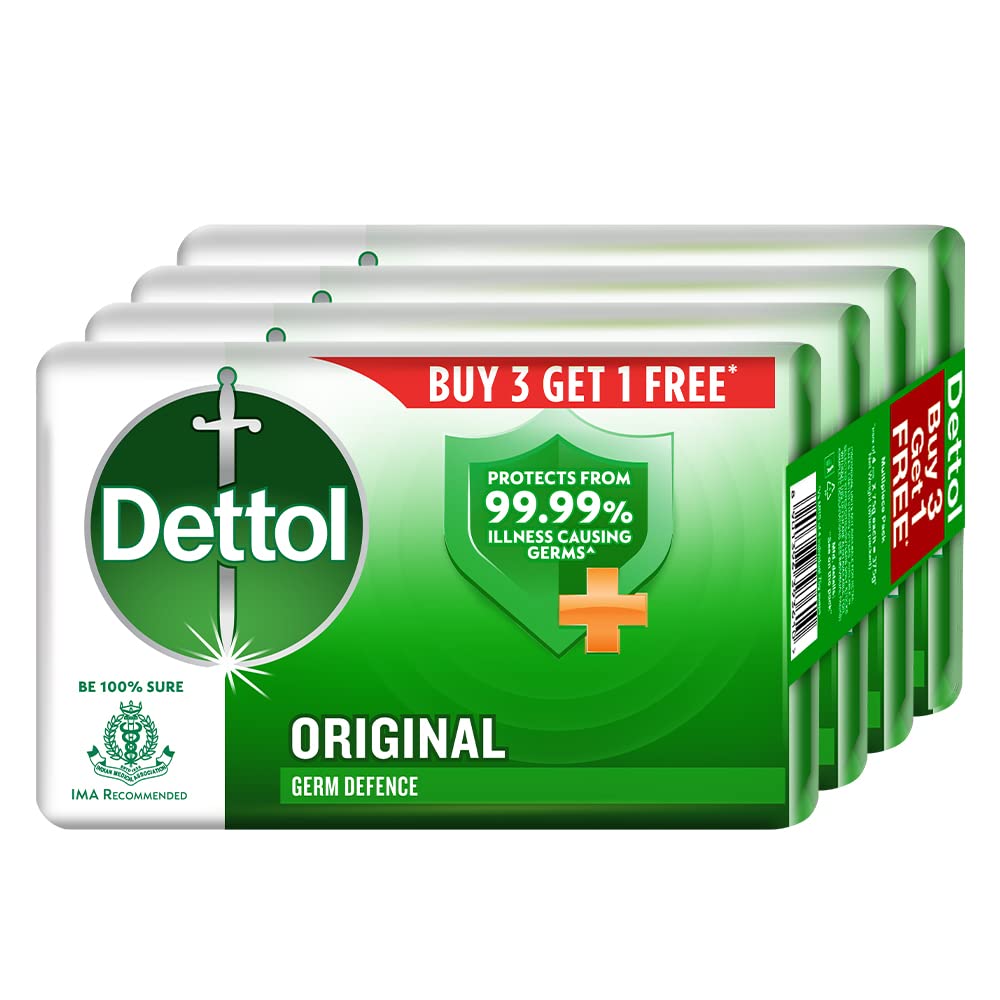 Dettol Original Germ Protection Soap, 75g (Pack of 4)